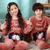 Mùa xuân và mùa thu. Trẻ em mùa thu / mùa đông pajama set cô gái mảnh của nhung san hô ấm mỏng cộng với nhung dài tay quanh cổ áo chị nam. 