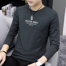 Modal Long Sleeve T-shirt Men 2020 Spring Trend Teen Thin Interior Top Men Round Neck base shirt