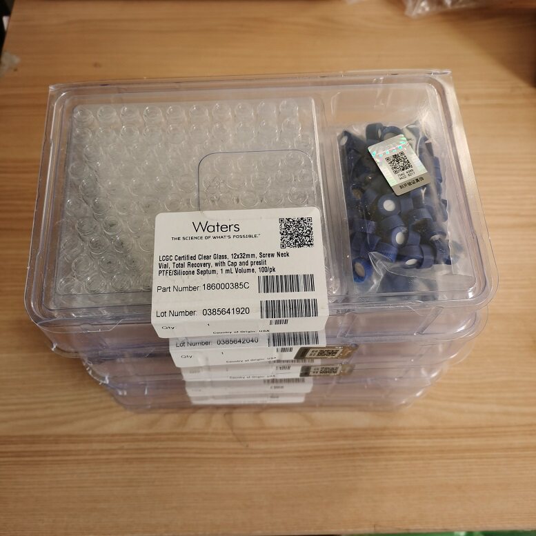 可票waters原装螺口盖12x32经LCMS认证2ml尖底样品瓶186000385c