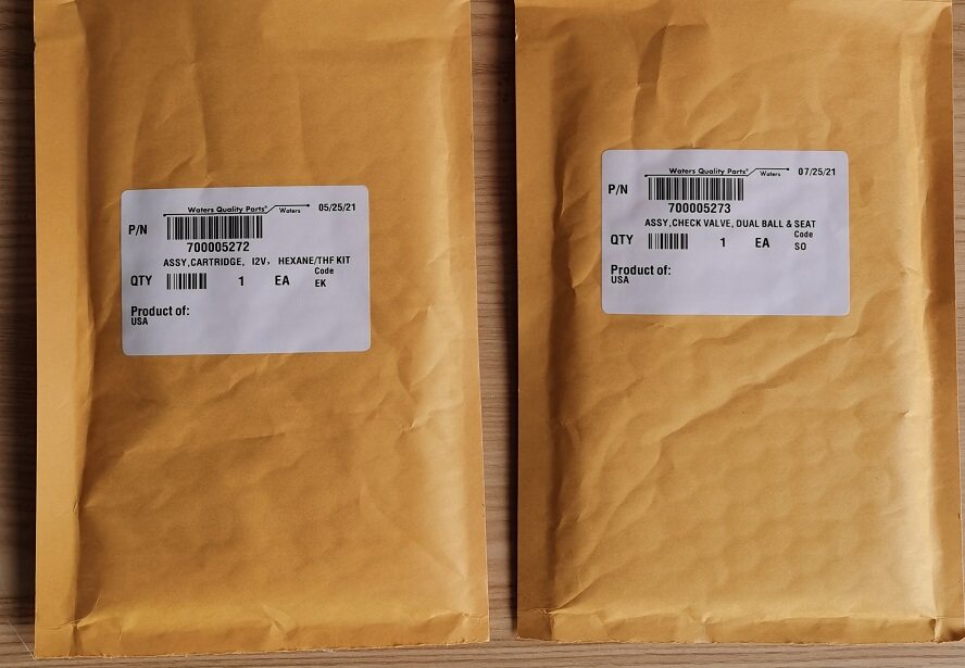 沃特世700005272单向阀i2V Cartridge  700005273双球 原装全新