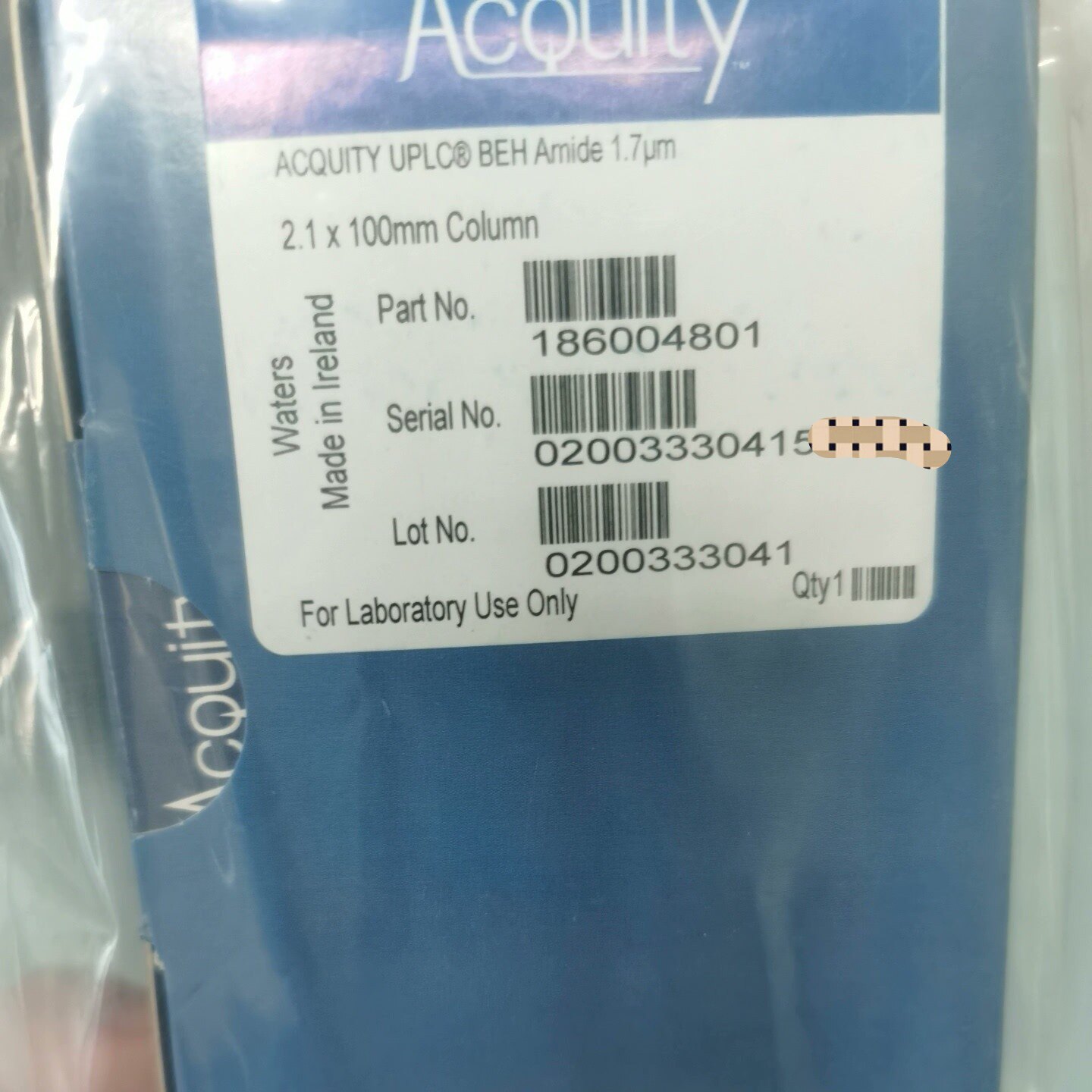 UPLC沃特世186004801氨基柱Amide原装186004802保护柱186004799