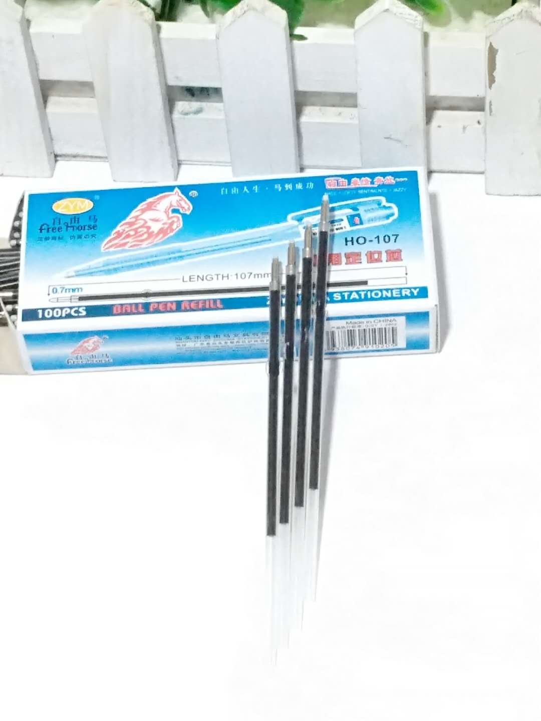 Free Ma HO-107 type old fashioned (ball pen refill) big head pen lever teacher changed to red round bead core blue