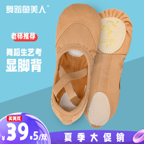 Dance fish beauty Ballet soft shoes Practice shoes Soft-soled shoes Gymnastics shoes Body pink cat claw shoes 1030