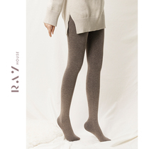 RAYHOUSE autumn and winter warm artifact girls wear leggings women black plus velvet pantyhose socks