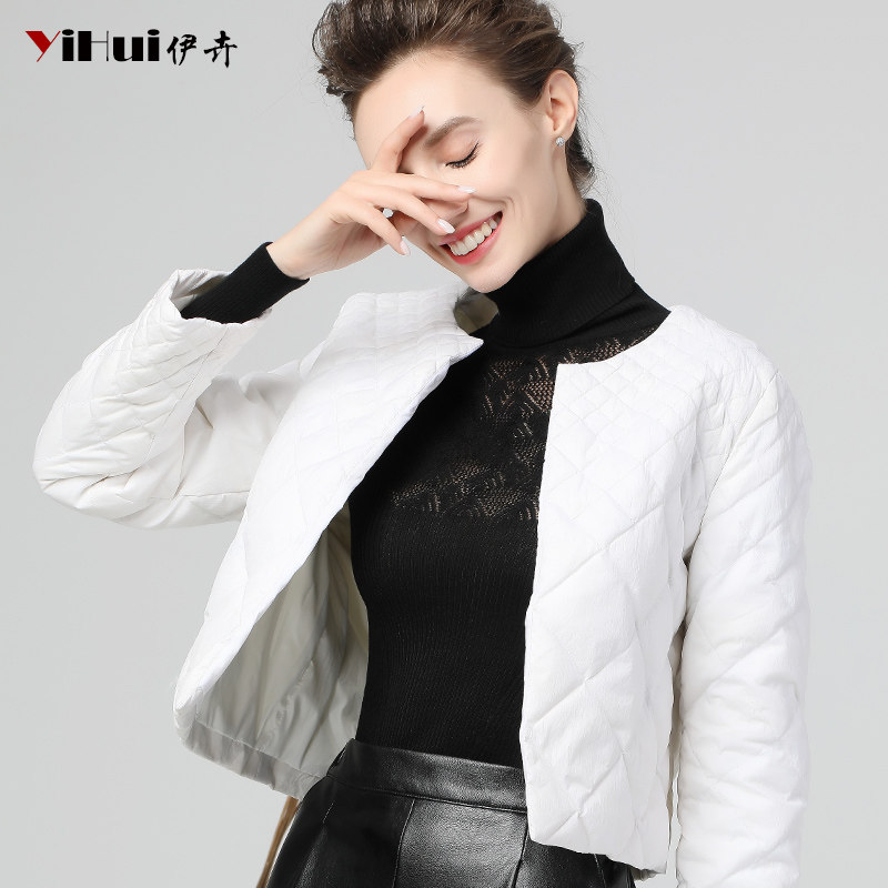 2021 autumn and winter clothing new down jacket ladies blouse small jacket short and light slim fit long sleeves light and small fragrance