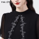 Design sense Chinese style embroidered chiffon shirt women's summer short-sleeved new loose slim shirt chic temperament top large size