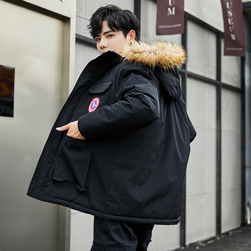 棉衣男潮棉袄2019新款秋冬装加厚冬天外套男士棉服中长款冬季