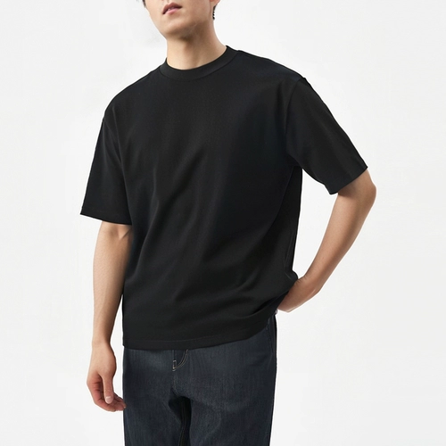 Летняя трикотажная шерстяная футболка с коротким рукавом, изысканный стиль, короткий рукав