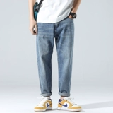 Летние тонкие светлые японские ретро джинсы, штаны, свободный прямой крой