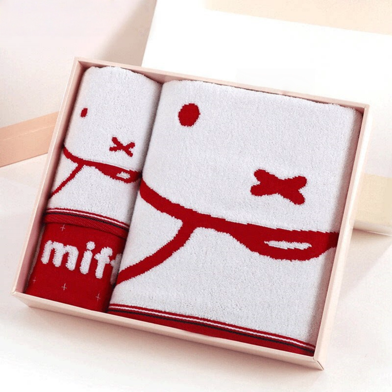 Ziyaw High-End Household Gauze Bath Towel Pure Cotton Towel Practical Gift Box Set Three-Piece Set Spring, Summer and Autumn Thin Style