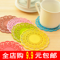 Water Cup cushion insulated non-slip dining table European small creative silicone ashtray household tea ceremony coffee round Cup