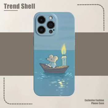 Mobile Phone Case with a Sea Breeze and a Solitary Boat Design, Suitable for Apple 17 Pro Max, Film Pura80, Huawei Mate 70, Xiaomi 17, Honor, Apple 16 Pro, Honor, Huawei, Vivo, Redmi, Oppo
