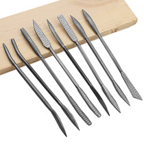 Two-end wood file 200MM 8-piece set special-shaped wood file steel file special-shaped rotary file assorted files woodworking files