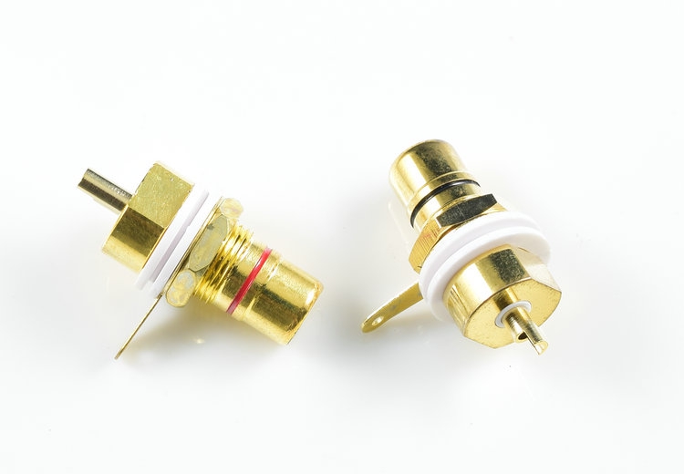 Original premium pure copper gold plated RCA seat