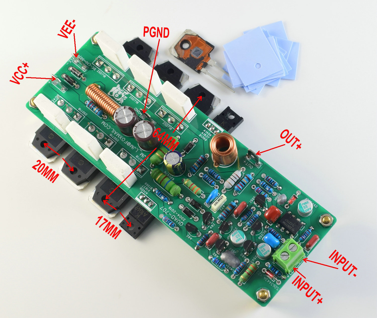 2PCS QUAD707 British Classic Verstärker 125W 8R, 250W 4R Stereo Audio DC +- 45V – Detail 2