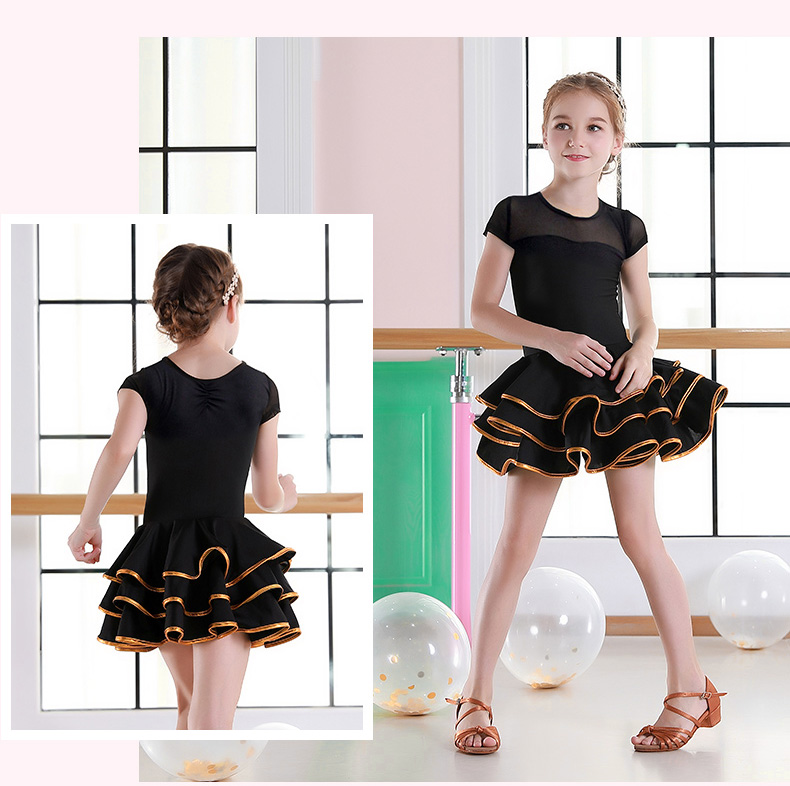 Trang phục khiêu vũ cho trẻ em Latin Trang phục thực hành Latin của trẻ em Trang phục khiêu vũ cho trẻ em Trang phục biểu diễn Latin - Trang phục bộ ông già noel trẻ em