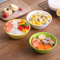 Microwave oven special heating bowl utensils plastic tableware Japanese style simple rice bowl home soup bowl large fast food bowl