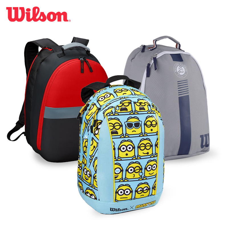 Wilson Wilson Children's Tennis Bag Teen Boys Girls Tennis Racket Bag Professional Sports Backpack