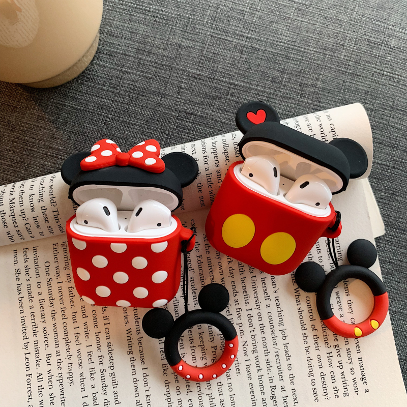 Cute Mickey Minie airpods1 2 generation protective sleeves pro3 apply Apple wireless Bluetooth headphone shell silicone gel