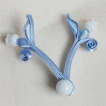 K75A lily of the valley one-word buckle type hard-edge core-filling disc flower buckle Chinese style cheongsam and other fabrics can be customized