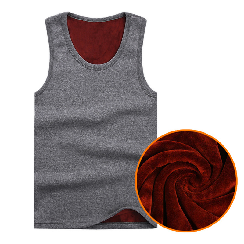 Mens ấm vest cộng nhung cộng với mùa thu và mùa đông dày dày trong canlong giáp mens đồ lót singles trung niên dày.