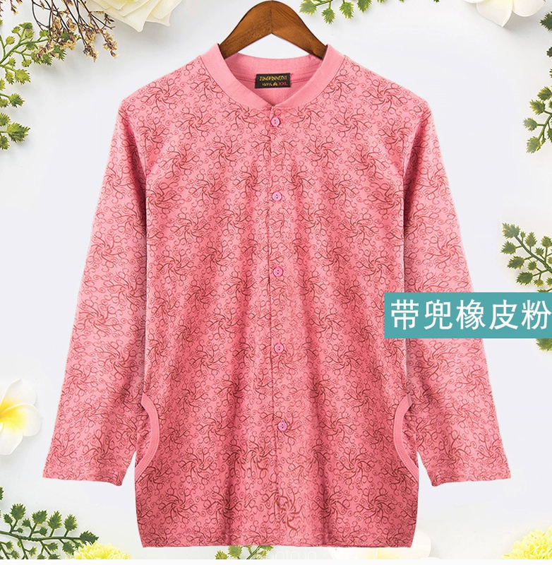 Áo cardigan cotton nữ, quần áo thu đông, áo len cotton đơn hở thân, áo dài tay mother plus size cho người già, phụ nữ - Áo ấm