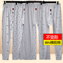 Mens autumn pants student cotton lycra Spring and Autumn Winter big children thin bottoming thread pants thin trend warm pants