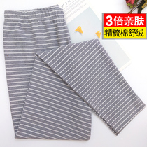 Shu velvet trousers mens cotton high waist middle-aged and elderly loose size cotton thick inner wear warm pants pants single piece