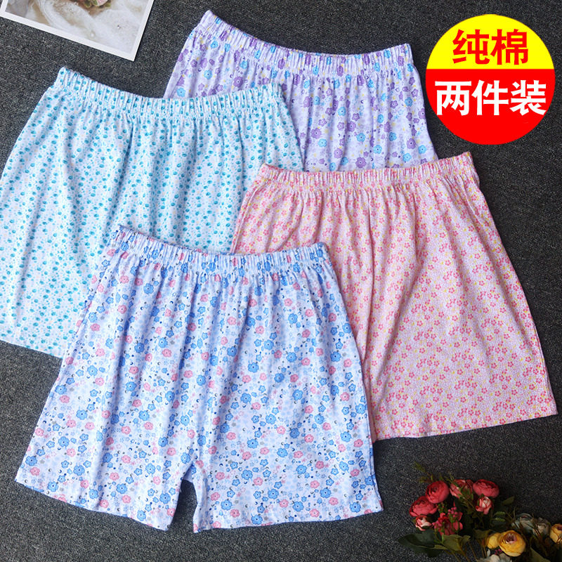 Middle Aged Shorts Pure Cotton Loose Lady Large Size Outside Wearing Summer Thin Mom Grandmother Sleeping Pants Home Pants