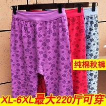 Autumn pants womens cotton plus fat plus size single piece high waist cotton middle-aged and elderly Loose Womens cotton wool pants