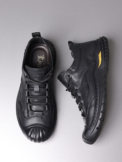 Plover men's shoes 2025 new genuine leather shoes outdoor shoes casual shoes inner heightening shoes soft sole non-slip hiking shoes