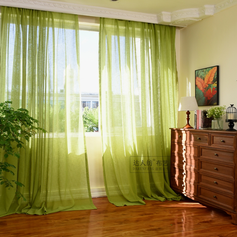 Restaurant Floor-To-Ceiling Windows, Bay Windows, Outdoor Pavilions, Fruit Green, Yellow-Green Window Screens, Bamboo-Like Linen-Like Breathable and Light-Transmitting Sheer Curtains Restaurant Floor-To-Ceiling Windows, Bay Windows, Outdoor Pavilions, Fruit Green, Yellow-Green Window Screens, Bamboo-Like Linen-Like Breathable and Light-Transmitting Sheer Curtains