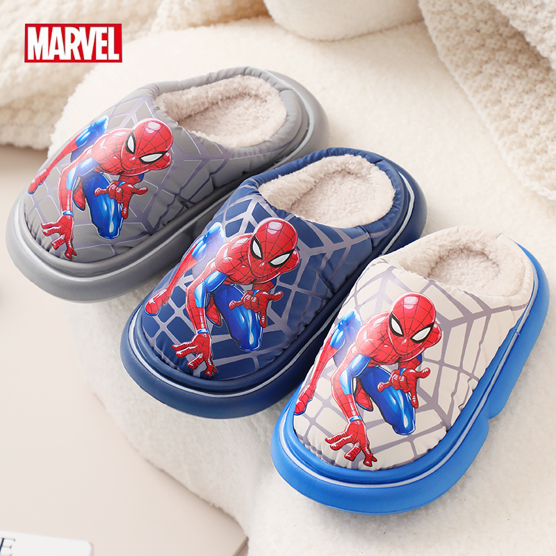 Disney Spider-Man Kidsren's Cotton Slippers Waterproof Winter Cartoon Marvel Warm Soft-Soled Light Home Boys' Slippers Disney Spider-Man Kidsren's Cotton Slippers Waterproof Winter Cartoon Marvel Warm Soft-Soled Light Home Boys' Slippers