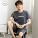 Mens đồ ngủ mùa hè quần short bông thiếu niên Hàn Quốc phiên bản của giản dị bông mùa hè quần áo nhà mỏng bộ.