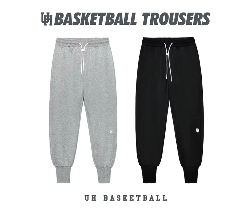 Uh Genuine Sports Pants for Men, Loose Fit, Cuffed Ankles, Suitable for Spring, Summer, and Autumn, American Style Basketball Training Sweatpants, Fitness Running Long Pants