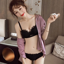  Japanese sexy girl underwear sex temptation gathered small-breasted bra lace adjustable bra set without steel rings