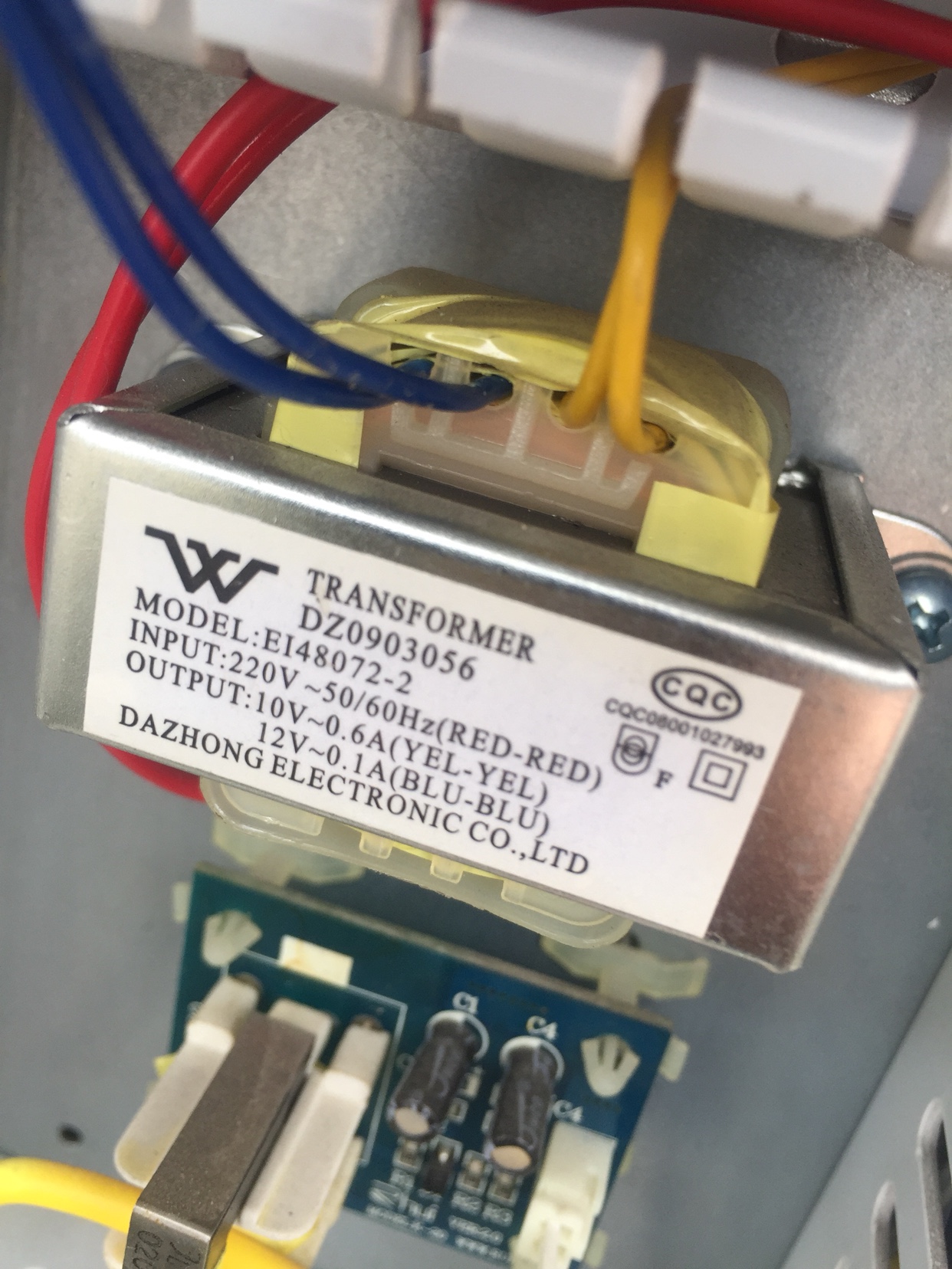 EI48072-2 type dual voltage 220V to 10V 0.6A 12V 0.1A air energy water heater transformer