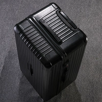 Модель с застежкой-молнией большой вместимости и защитой от царапин, черная [таможенный замок + бесшумное колесо]