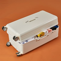 Молния большой емкости, устойчивая к царапинам, белая [таможенный замок + бесшумное колесо]