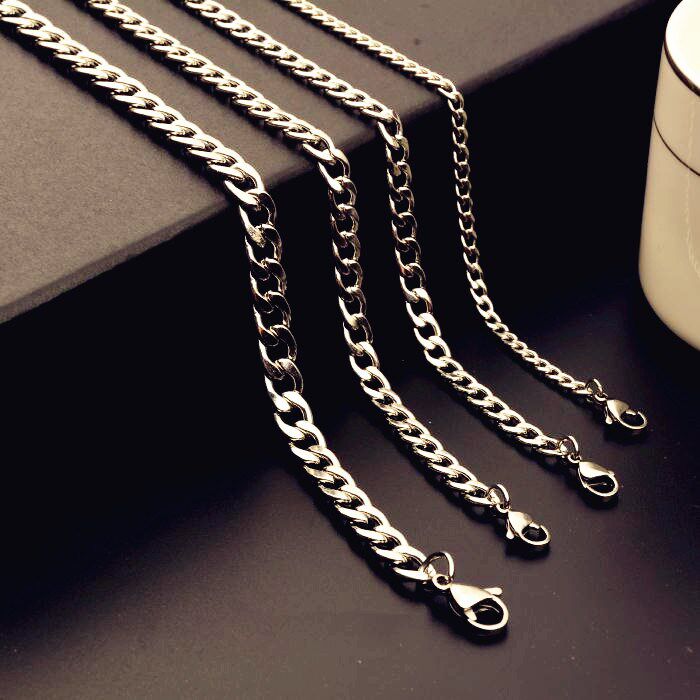 C6 fashion necklace Hip hop men and women jewelry Simple hiphop titanium steel beauty trend street European couple clavicle tide brand