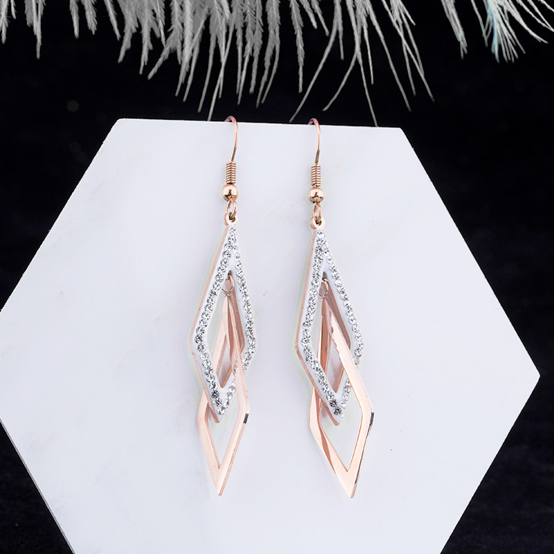 M2 will move the ear pin 2020 new wave net red earrings female silver long version Temperament Brief Ear Pendant Han Style Ear Accessories