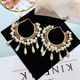 YJ European and American new style exaggerated long temperament pearl earrings fashionable retro slim earrings for women