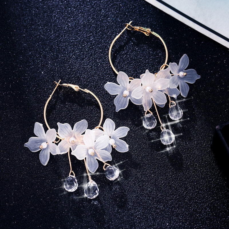 M2 Explicit face Slim Earrings Woman Good Fairy Temperament Net Red Earshot Korean Style Personality Tide Man Brief Atmosphere 100 Hitch Pendant