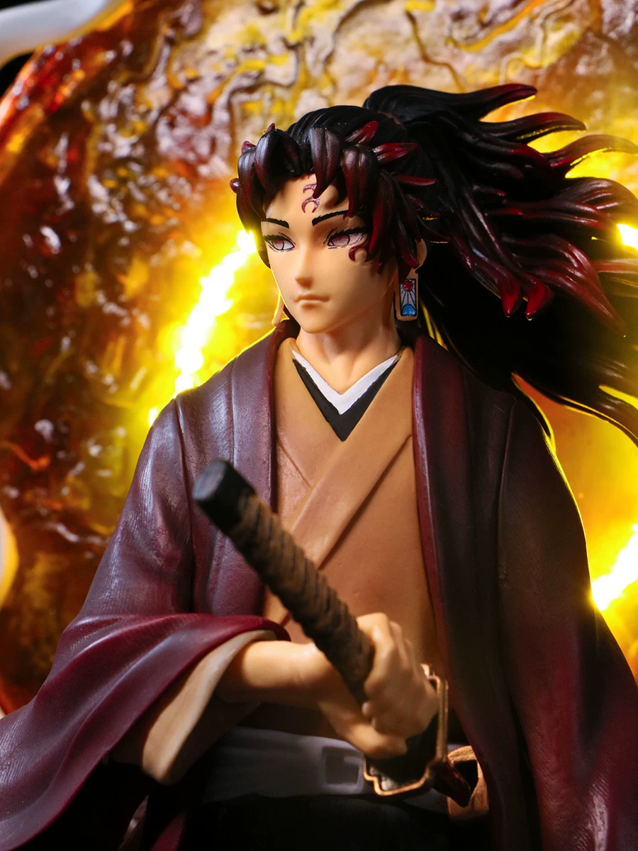 Demon Slayer: Kimetsu no Yaiba, следуя краю страны модель, может зажечь GK статуя модель, Черная Смерть Mou, японская анимационная высокая качество версия украшения