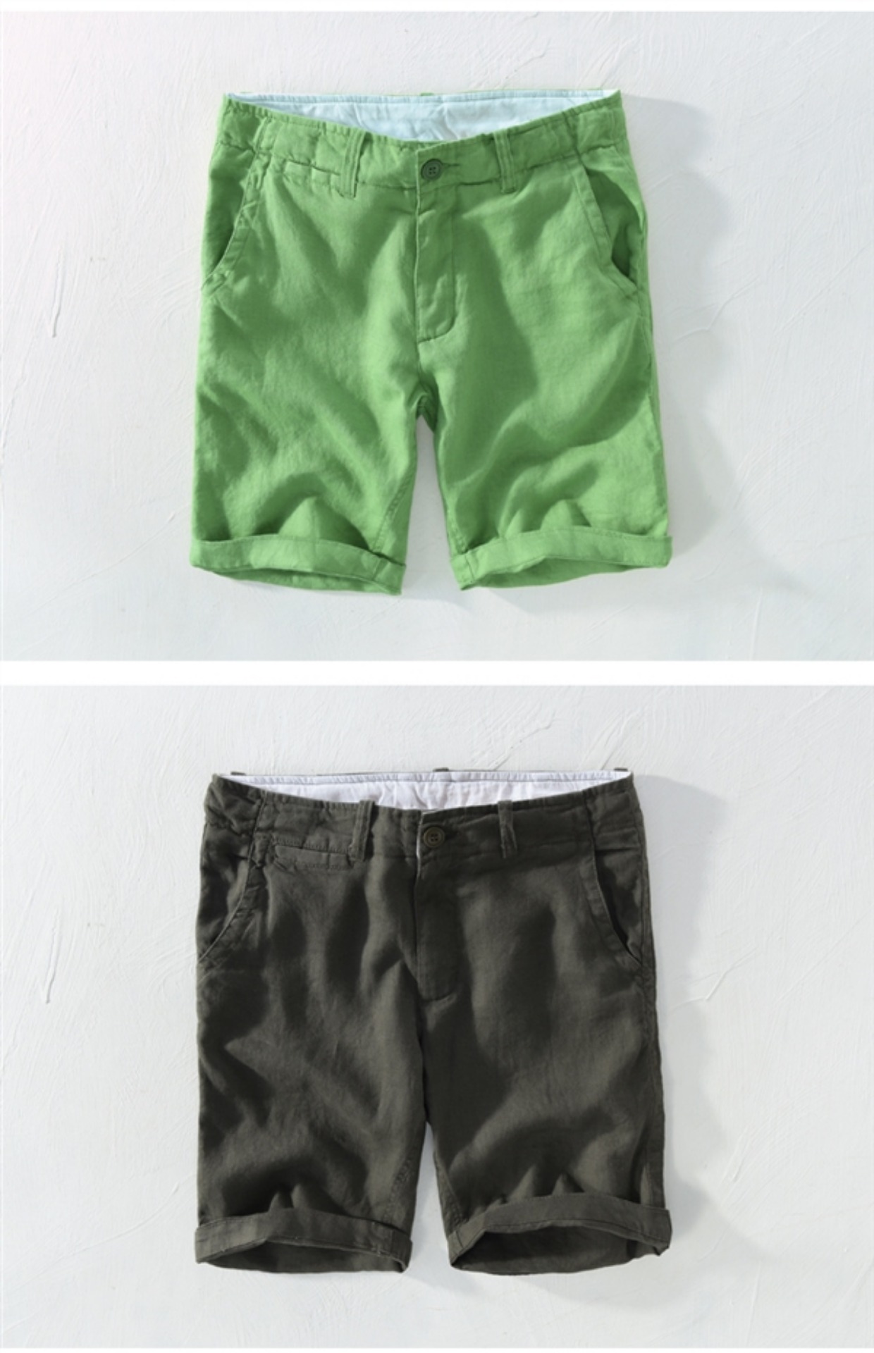 Quần short nam tinh khiết năm điểm kích thước lớn quần short quần rộng bãi biển nam xu hướng mùa hè giản dị eo quần màu thuần quần đi biển đẹp rẻ
