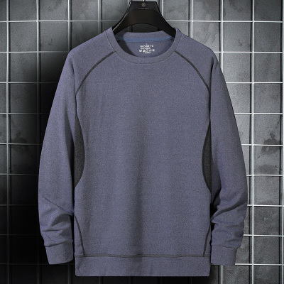 高级感柔软德绒卫衣男2021新款秋冬圆领长袖