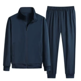 Заберите недостающую цену!Застежка-молния 𫔀открытая 𫔭рубашка из плотного хлопка, футболка, мужская спортивная одежда, весенне-осенняя одежда, повседневная одежда среднего возраста, комплект из двух предметов