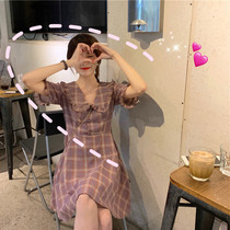 French retro Yamamoto Platycodon over the knee first love is very fairy French small super fairy egg weary dress