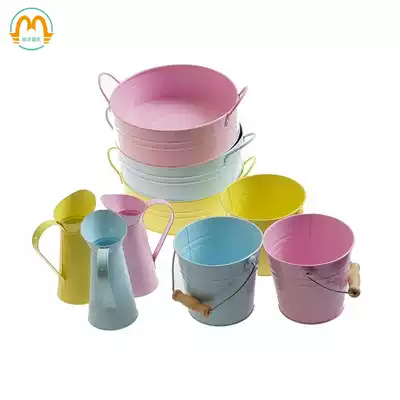 Montesus teaching aids hand washing cloth washing table work accessories tin bucket Pot Pot New