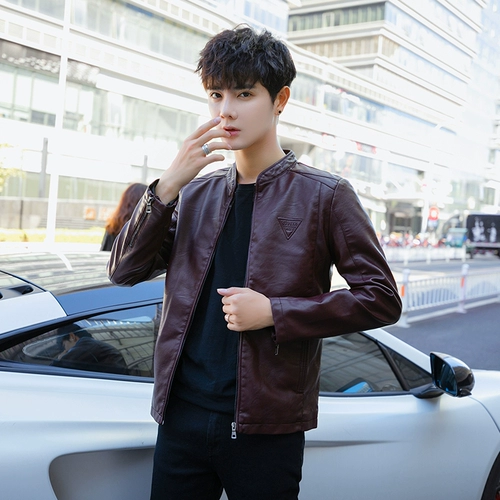 Утепленная полиуретановая зимняя куртка, 2018, облегающий крой, в корейском стиле